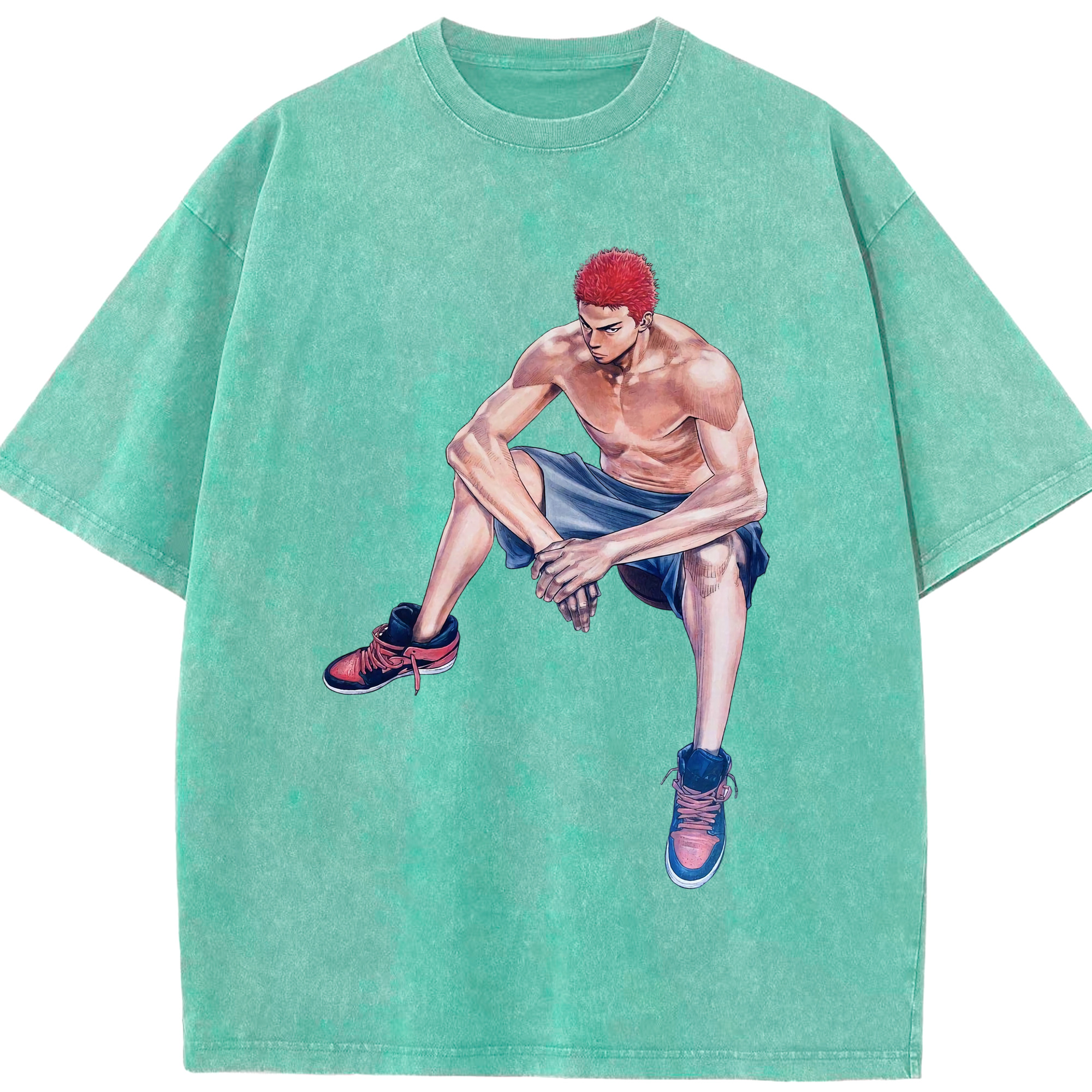 （画像用） SLAM DUNK／スラムダンク 綿100% ヴィンテージ風 半袖Tシャツ（フロントプリント）